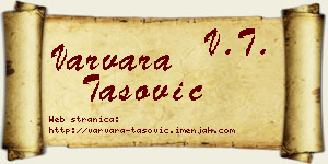 Varvara Tašović vizit kartica